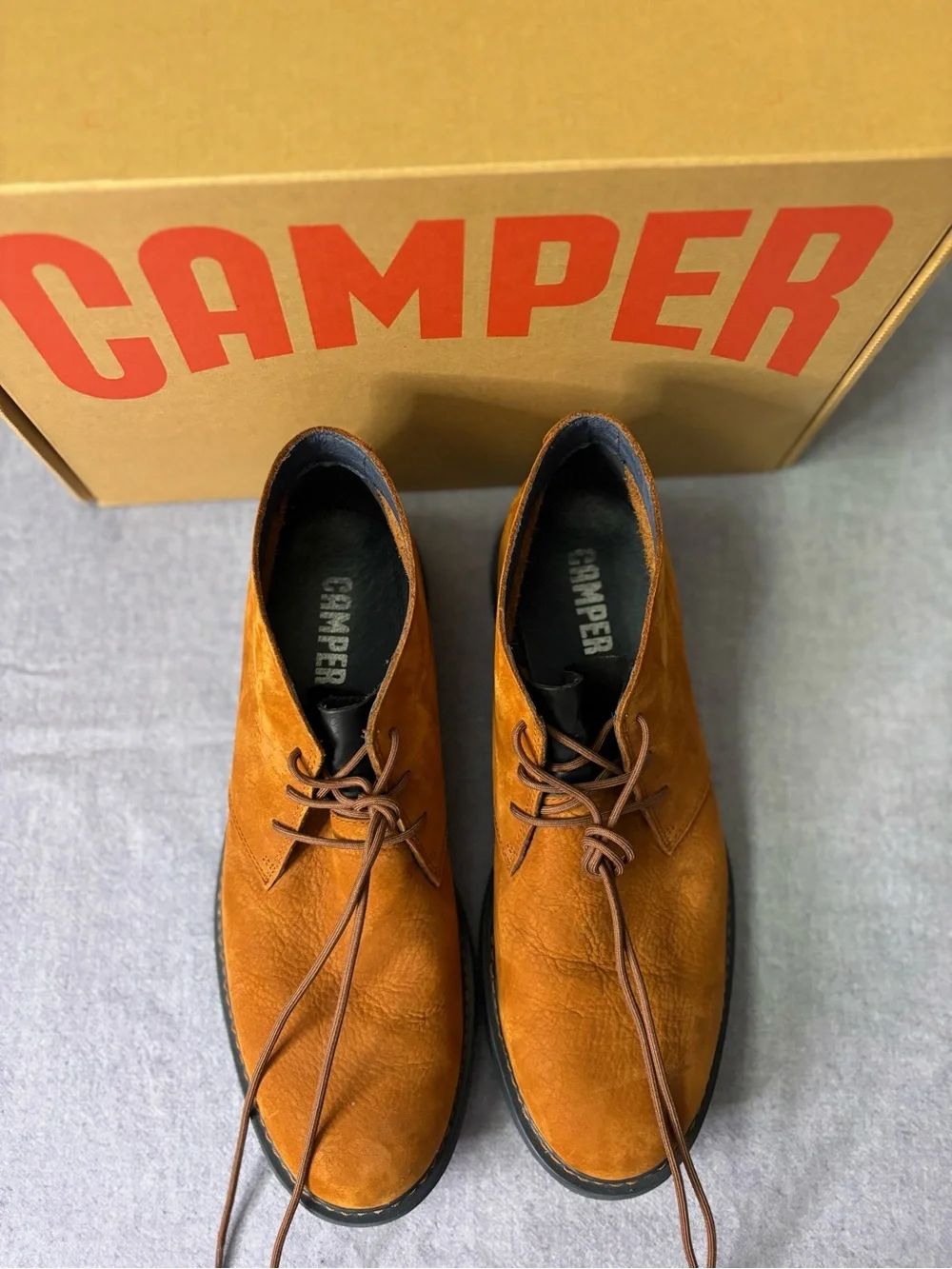 Camper Men's Suede Cognac Chukka Boots